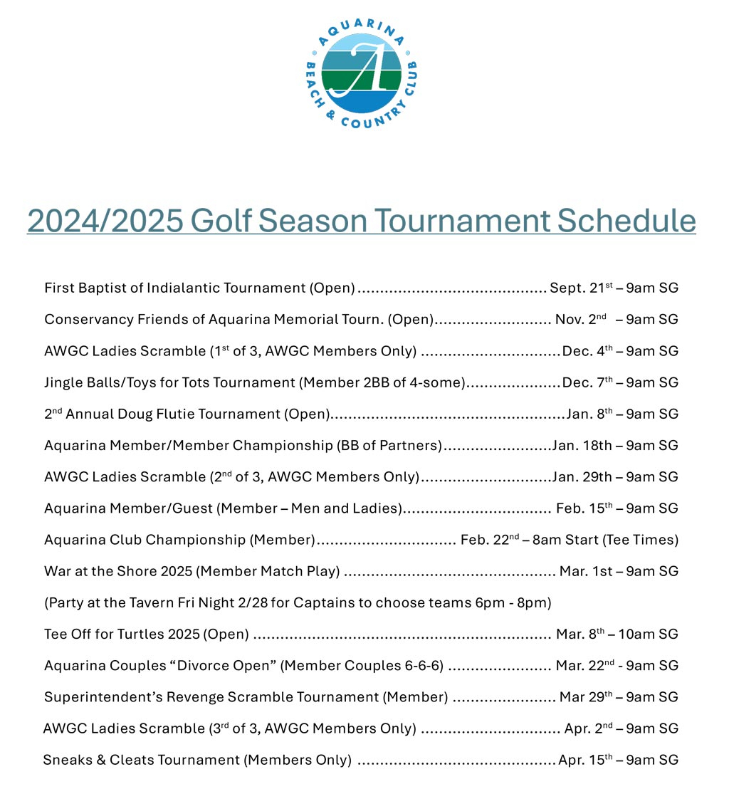 AGI Tournament Schedule 2024 2025